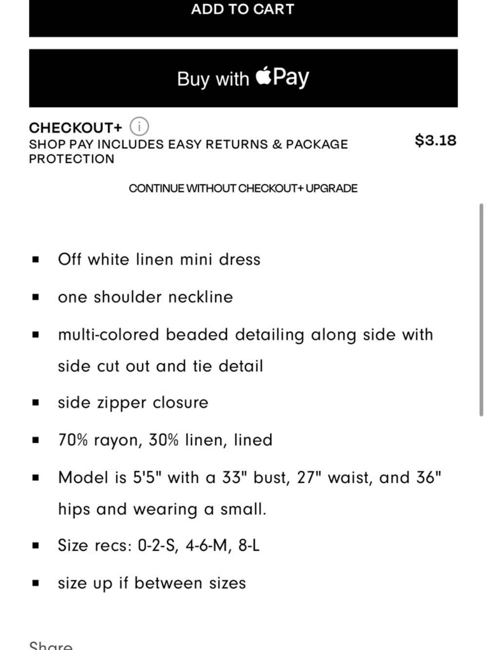NEW THESE THREE BOUTIQUE White Beaded One Shoulder Mini Dress - Picture 4 of 4